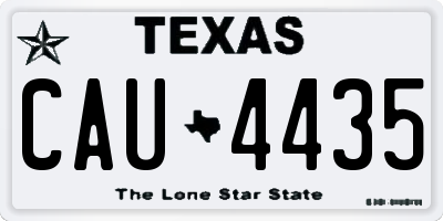 TX license plate CAU4435