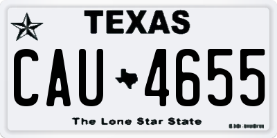 TX license plate CAU4655