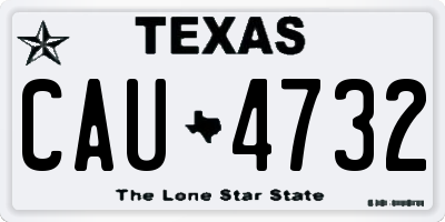 TX license plate CAU4732