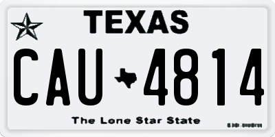 TX license plate CAU4814