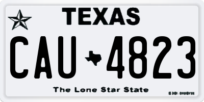 TX license plate CAU4823