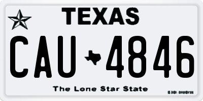 TX license plate CAU4846