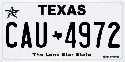 TX license plate CAU4972