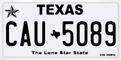 TX license plate CAU5089