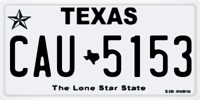 TX license plate CAU5153