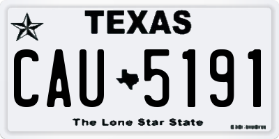 TX license plate CAU5191