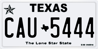 TX license plate CAU5444