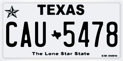 TX license plate CAU5478