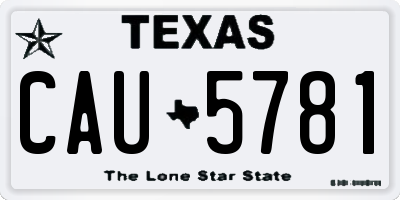 TX license plate CAU5781