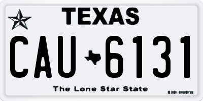 TX license plate CAU6131