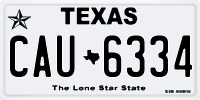 TX license plate CAU6334