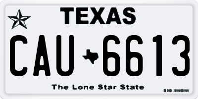 TX license plate CAU6613