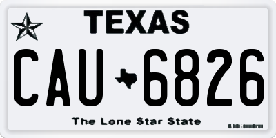 TX license plate CAU6826