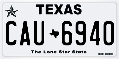 TX license plate CAU6940
