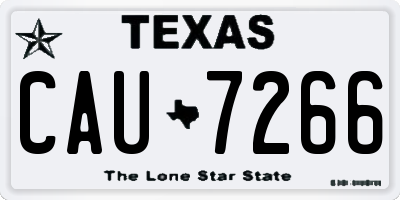 TX license plate CAU7266