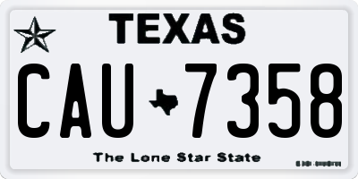 TX license plate CAU7358