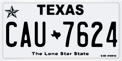 TX license plate CAU7624