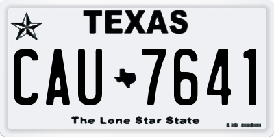 TX license plate CAU7641