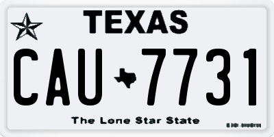 TX license plate CAU7731