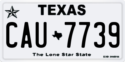 TX license plate CAU7739
