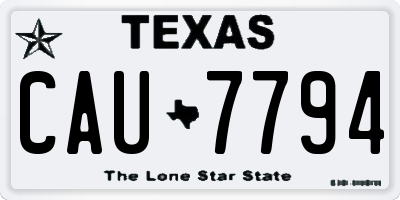 TX license plate CAU7794