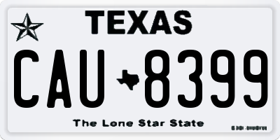 TX license plate CAU8399