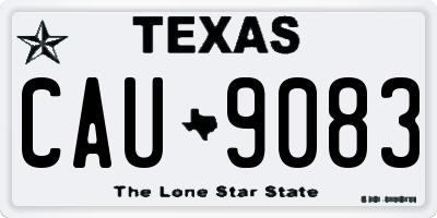 TX license plate CAU9083