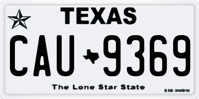 TX license plate CAU9369
