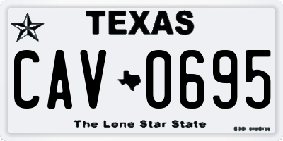 TX license plate CAV0695