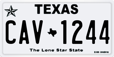 TX license plate CAV1244