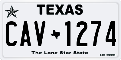TX license plate CAV1274