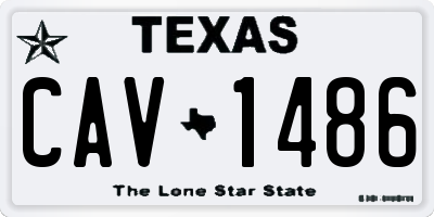 TX license plate CAV1486