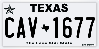 TX license plate CAV1677