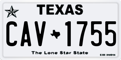 TX license plate CAV1755