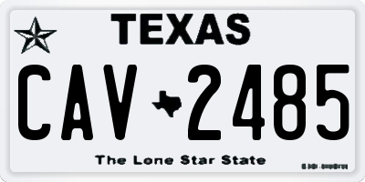 TX license plate CAV2485