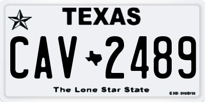 TX license plate CAV2489