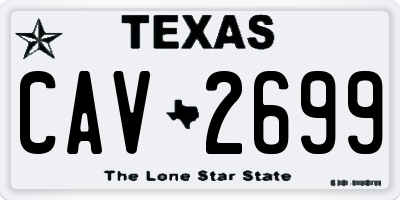 TX license plate CAV2699