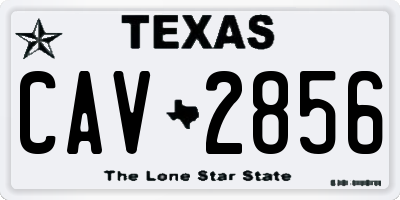 TX license plate CAV2856