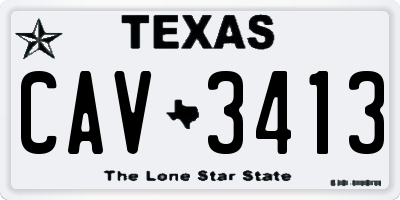 TX license plate CAV3413