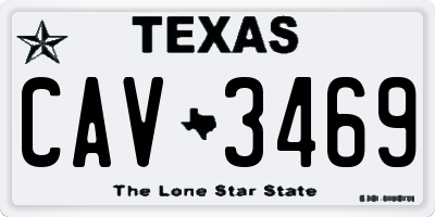 TX license plate CAV3469