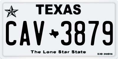 TX license plate CAV3879