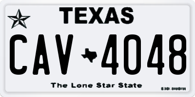TX license plate CAV4048