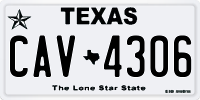 TX license plate CAV4306