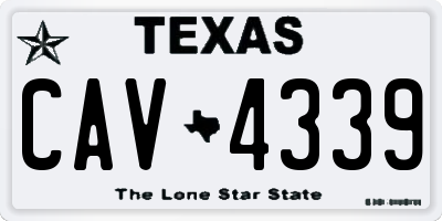 TX license plate CAV4339