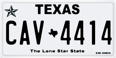 TX license plate CAV4414