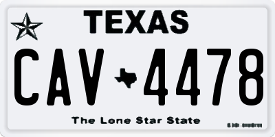 TX license plate CAV4478