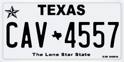 TX license plate CAV4557