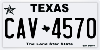 TX license plate CAV4570