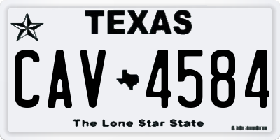 TX license plate CAV4584