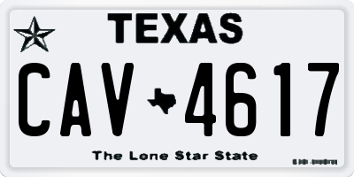 TX license plate CAV4617